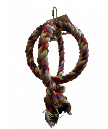 Parrot-Supplies Rope Sphere Swing With Bell Medium Parrot Toy Parrot-Supplies Rope Sphere Swing With Bell Medium Parrot Toy